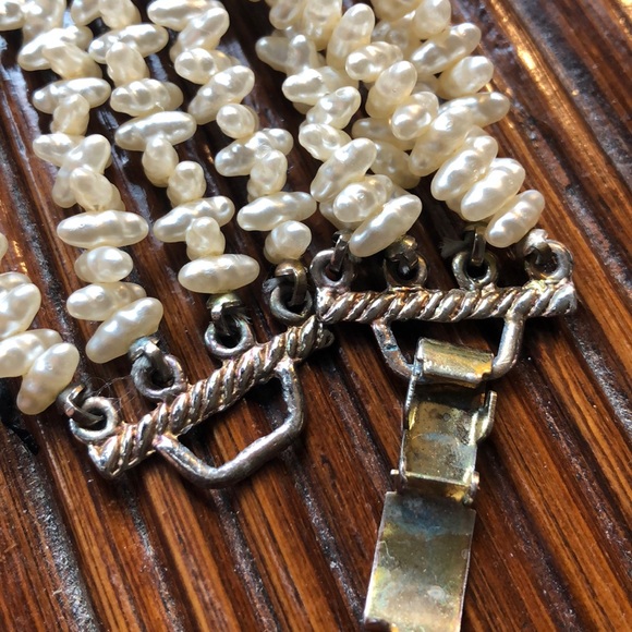 Mid Century Four Strand Rice Pearl Bracelet - Picture 5 of 8